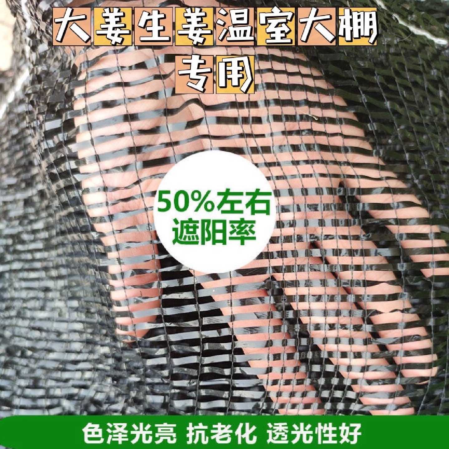 抗老化防晒网遮阳网平织平针黑色遮阳布大姜生姜大棚育苗药材多肉