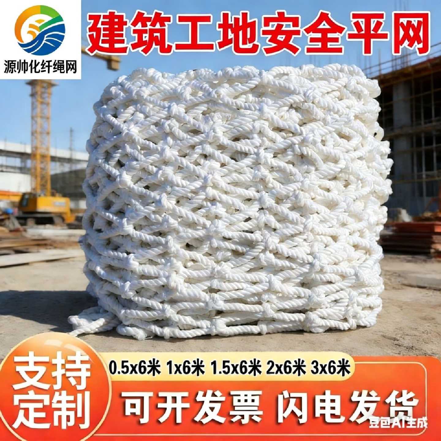 建筑工地安全防坠网安全平网高空尼龙水平兜网国标白网阻燃安全网