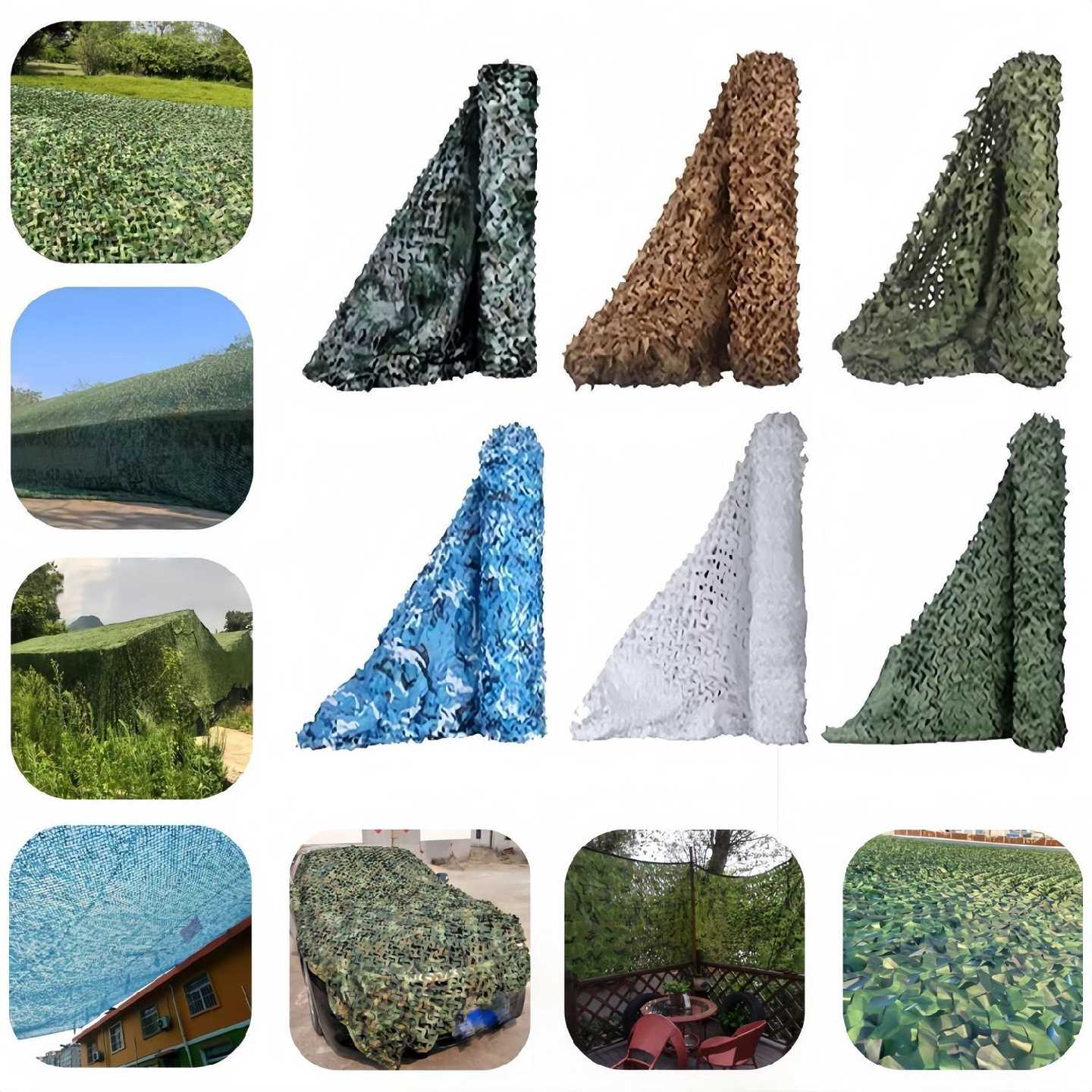 防晒网遮阳迷彩网伪装加厚山体航拍打孔遮阳网加密加厚军绿色隔热
