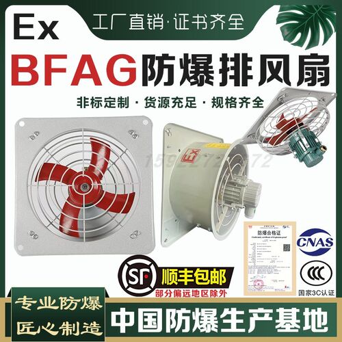 EX防爆排风扇BFAG-300壁式百叶式工业防爆换气扇220V轴流式风机38