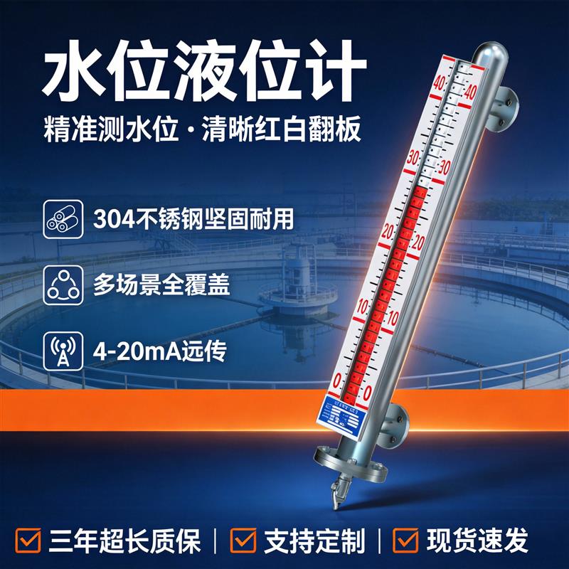 水位液位计带远传耐高温不锈钢磁翻板液位计pp浮球浮子锅炉水箱图片