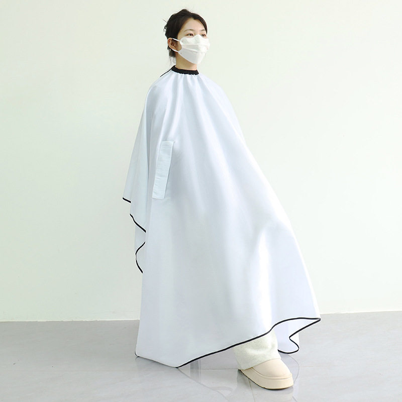亚马逊理发围布加大不沾发防静电剪发罩衣可露手理发店工作服防水