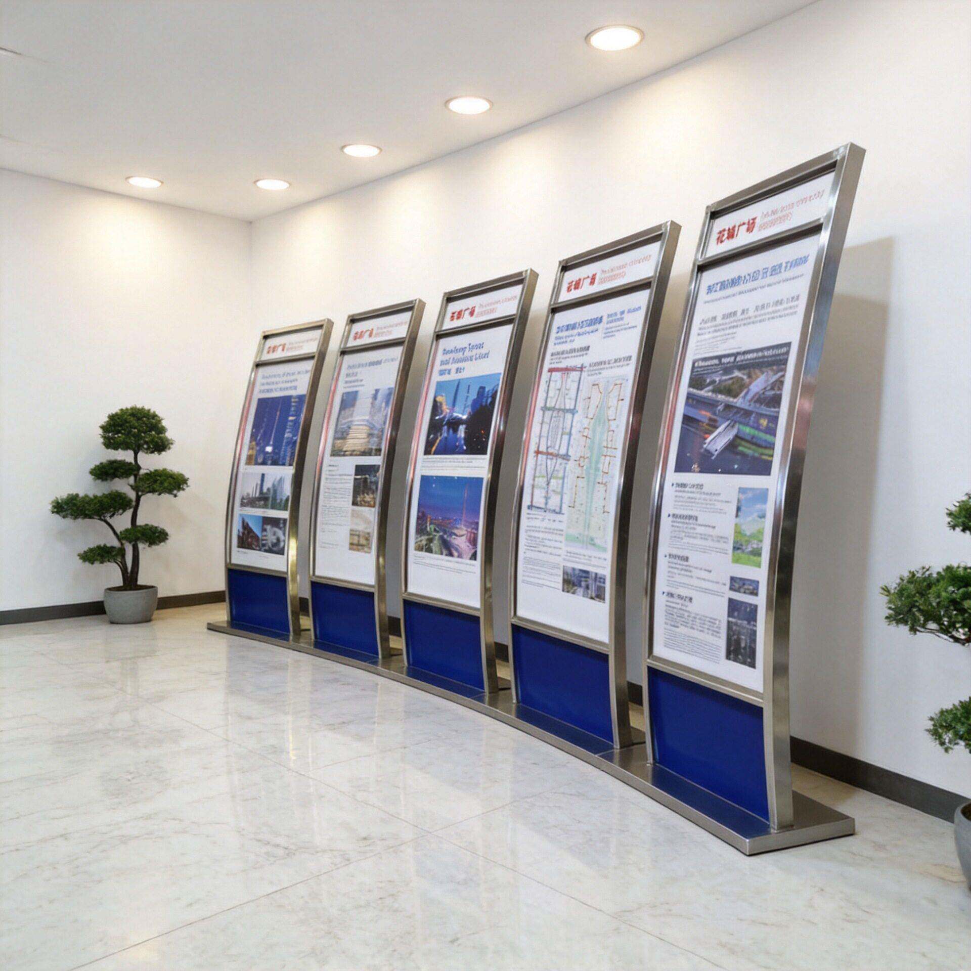 不锈钢展板广告牌信息展示架海报宣传栏橱窗牌广告架告示牌