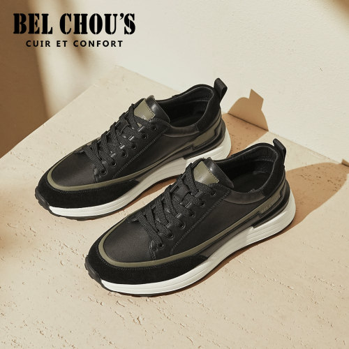 BEL CHOU'S/佰乐舒斯运动休闲鞋男2026秋冬季新款百搭鞋子男潮流