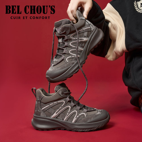 BEL CHOU'S/佰乐舒斯工装靴女2026秋冬季新款登山鞋女运动百搭潮
