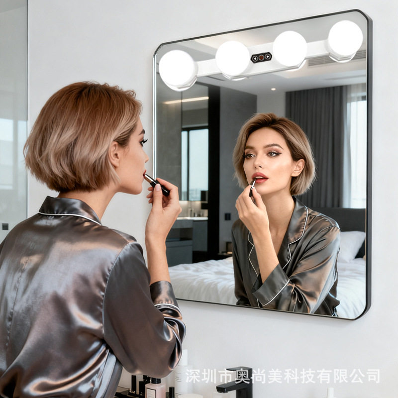 LED镜前灯浴室梳妆台补光化妆灯吸盘美妆灯直播补光灯化妆镜灯泡