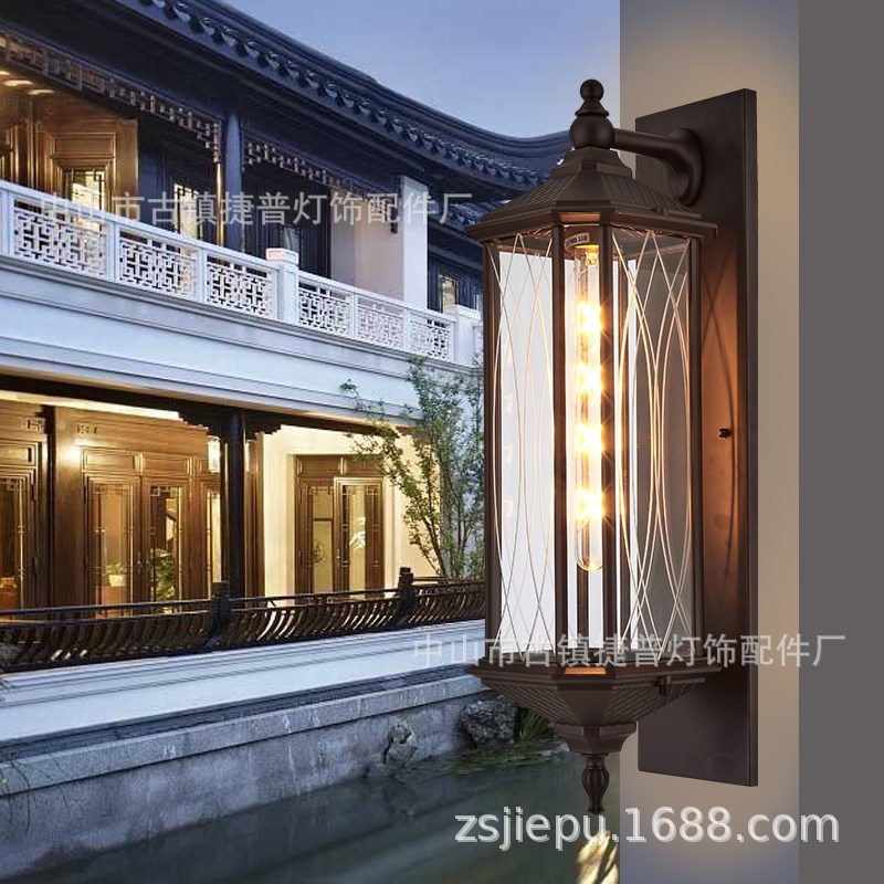 现货简约大气户外别墅庭院过道壁灯铝壁灯户外庭院壁灯花园楼道灯