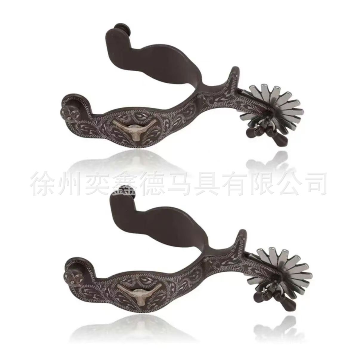 专业生产马术用品 骑马装备 西部马刺 手工雕花 经典西式马刺通用
