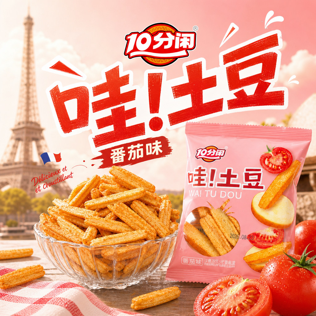 卷土豆袋装土豆条手抓包网红休闲酥脆追剧解馋零食空心薯条