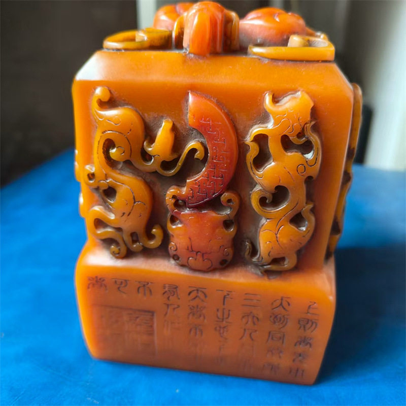 树脂九龙印章九龙玉璧印章仿古工艺品摆件中式婚庆道具批发