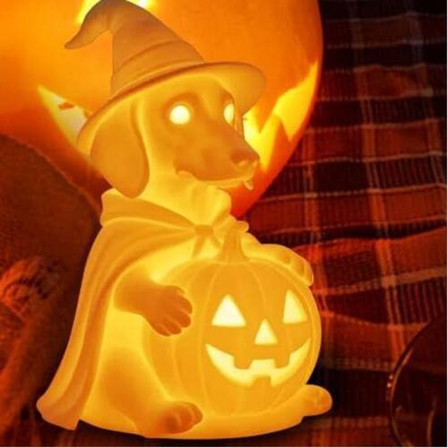 跨境新款DachshundGhostLamp腊肠犬鬼灯幽灵狗狗装饰氛围台灯