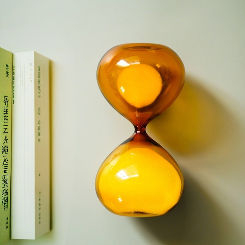 金色沙漏彩色料玻璃沙漏计时器15/30分钟时间工艺品摆件厂家批发