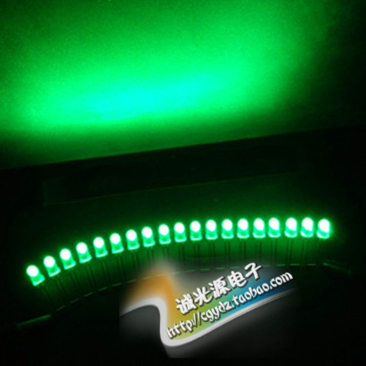 LED电子灯箱5MM绿发绿超高亮连体灯珠整流稳压发光二极管