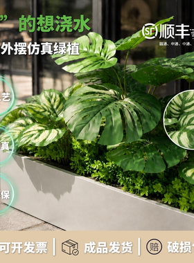 仿真绿植盆栽玄关花箱围挡组合室内装饰假植物盆景桌面小型轻奢风