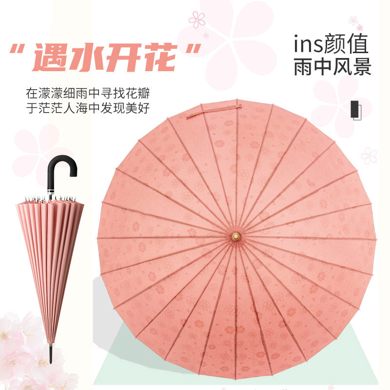 晴雨伞超大加固太阳伞防风耐用24骨遇水开花长柄伞顺隆