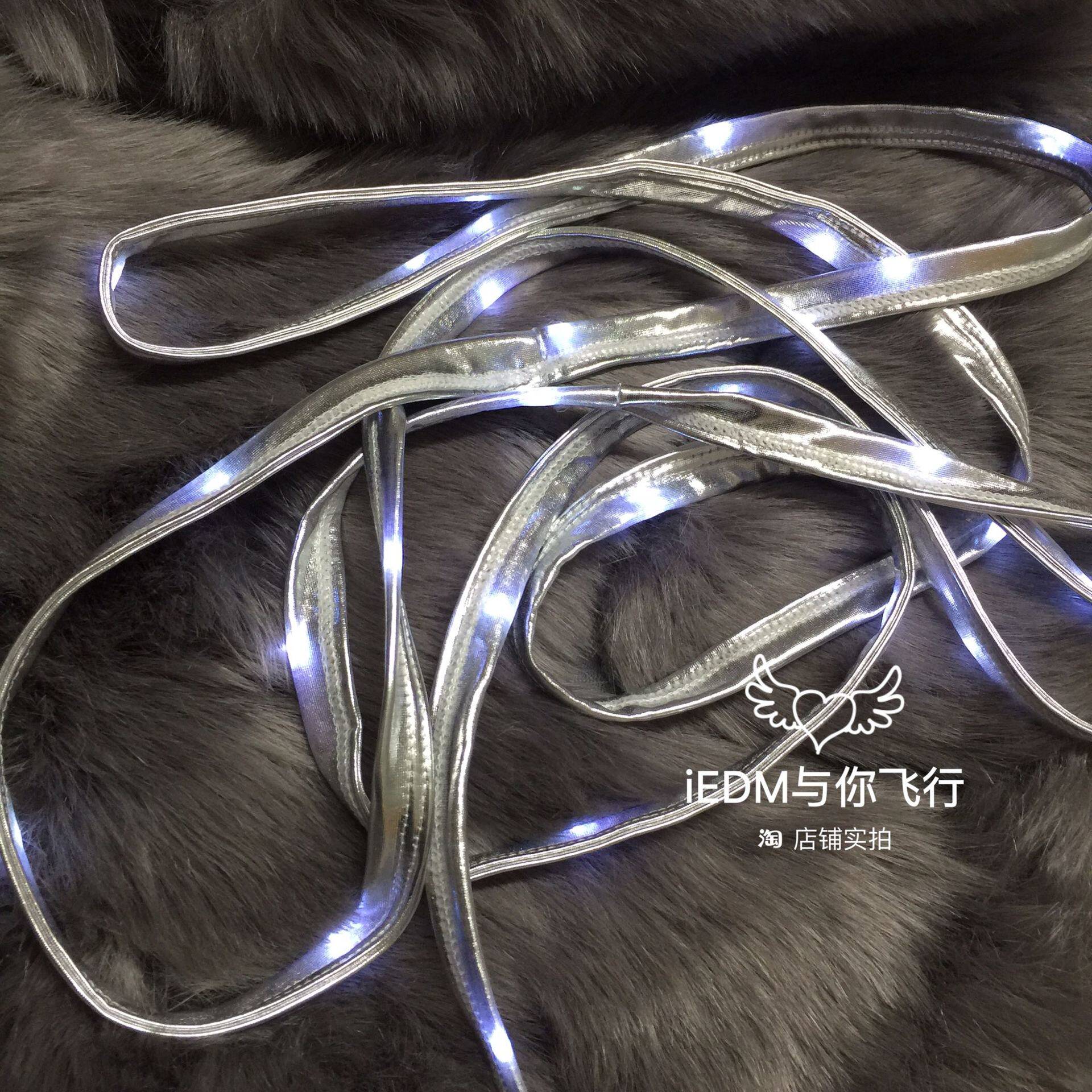 led三闪灯发光绑腿edm绑带腿环装饰edm闪光配饰蹦迪装备电音节