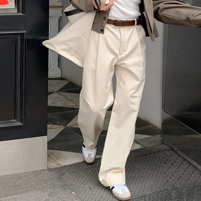 极简风垂感直筒休闲长裤