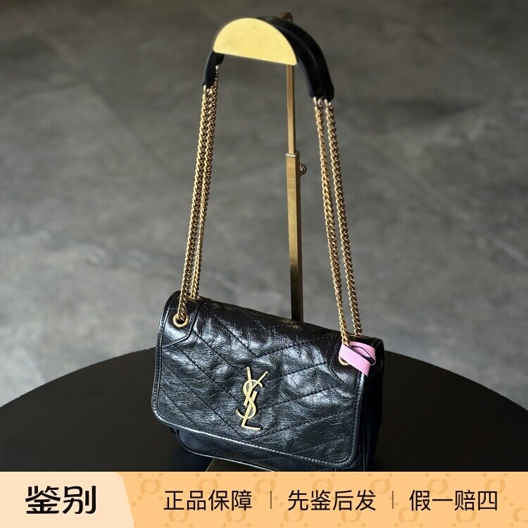 壹所奢品/圣罗兰/niki 金标金链 小号 QX /单肩斜挎包 奢侈品女包
