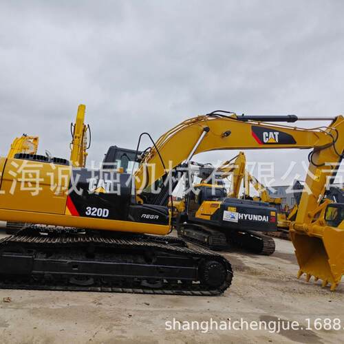 Used CAT 320D，山区施工便道开挖修整作业
