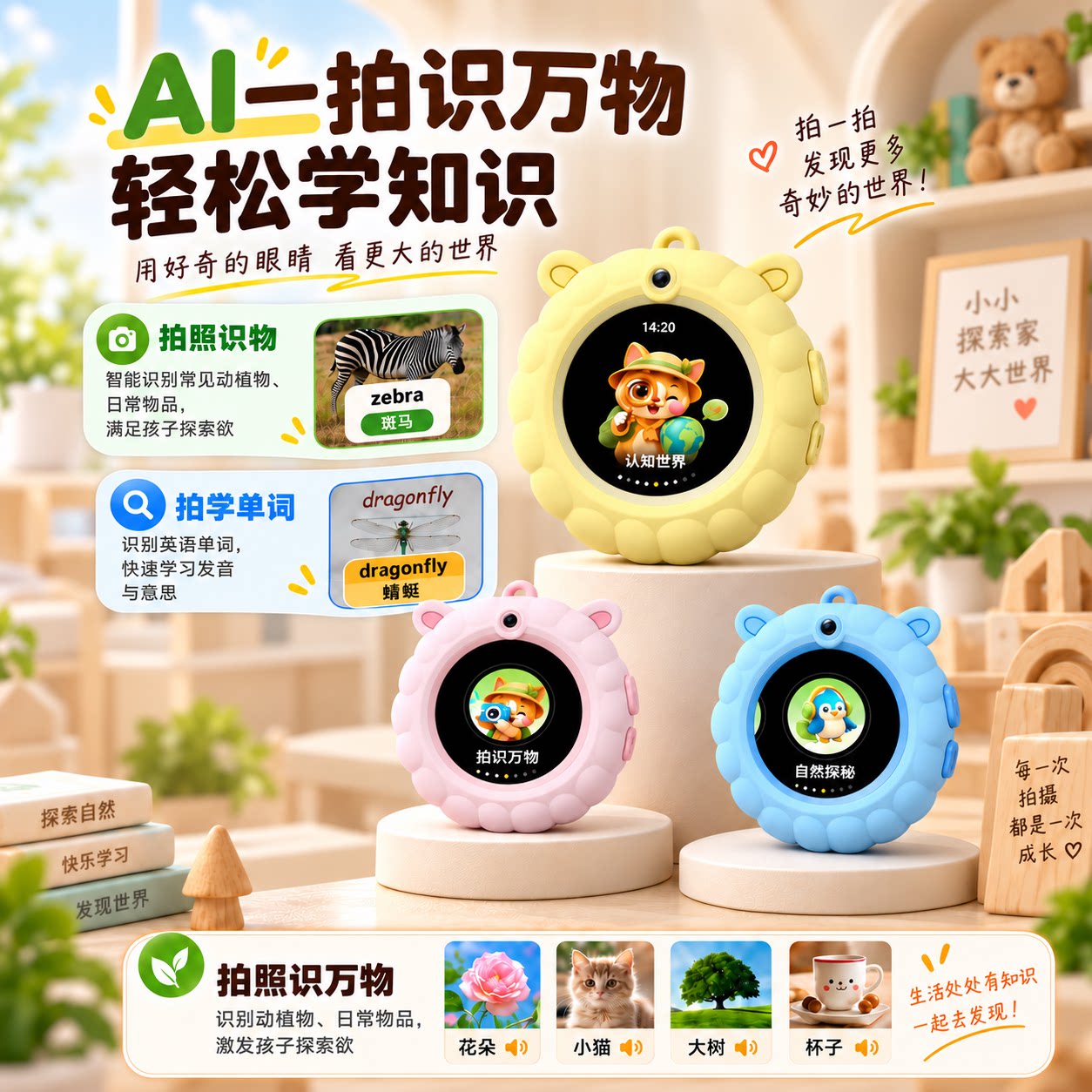 小霸王AI口语学习陪练机英语早教机豆包ai语音视频通话精准定位儿童智能对话翻译机器人