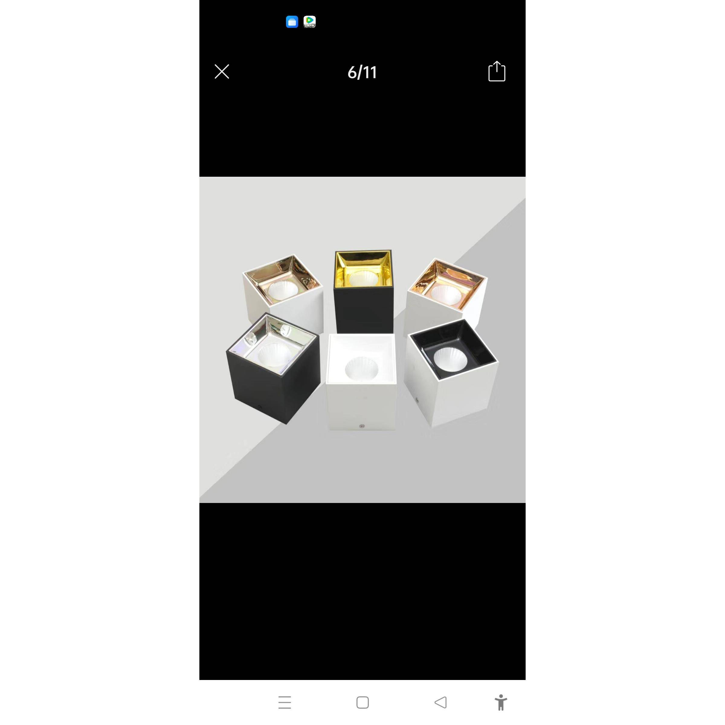 LED方形明装筒灯家用办公室酒店客厅走廊过道四方形聚光吸顶射灯