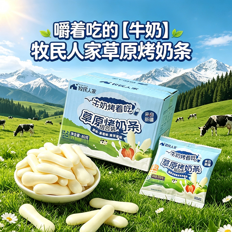 牧民人家草原烤奶条80g图片