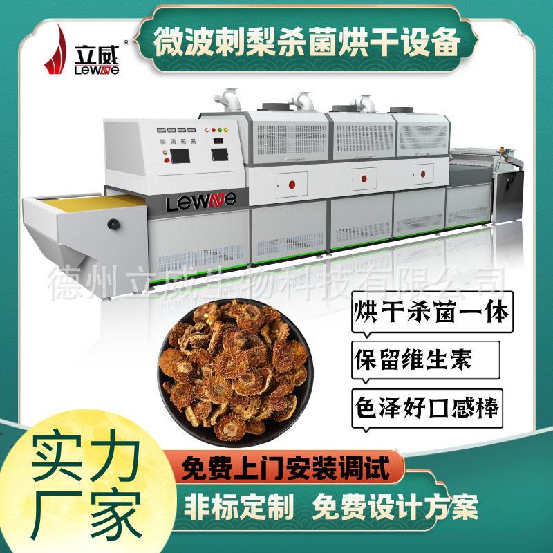 连续微波刺梨果干燥杀菌设备 刺梨片防霉灭菌机 工业隧道烘干机