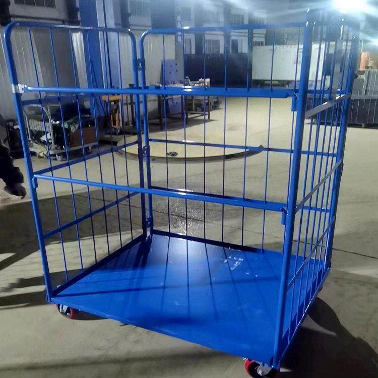 折叠工具车手推车厂家清仓处理现货物流台车载重300kg三面笼车