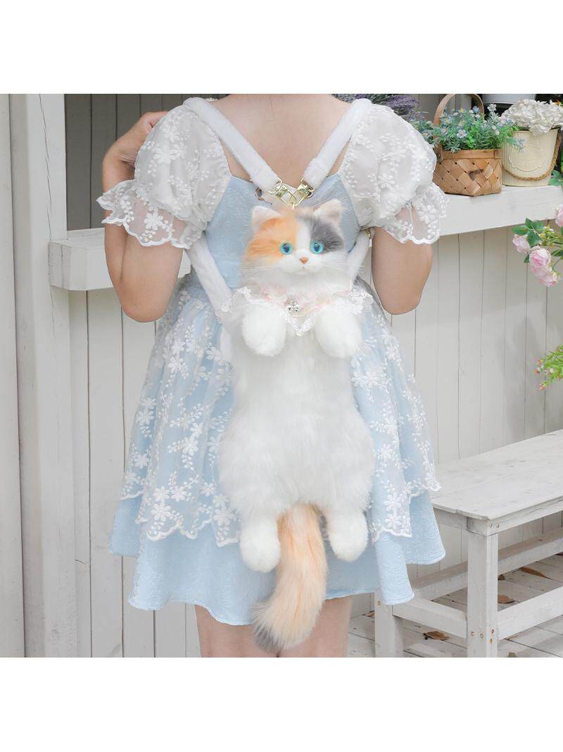 Sanhua Cat Backpack Simulation Backpack Plush Doll Cute Doll Toy Birthday Gift