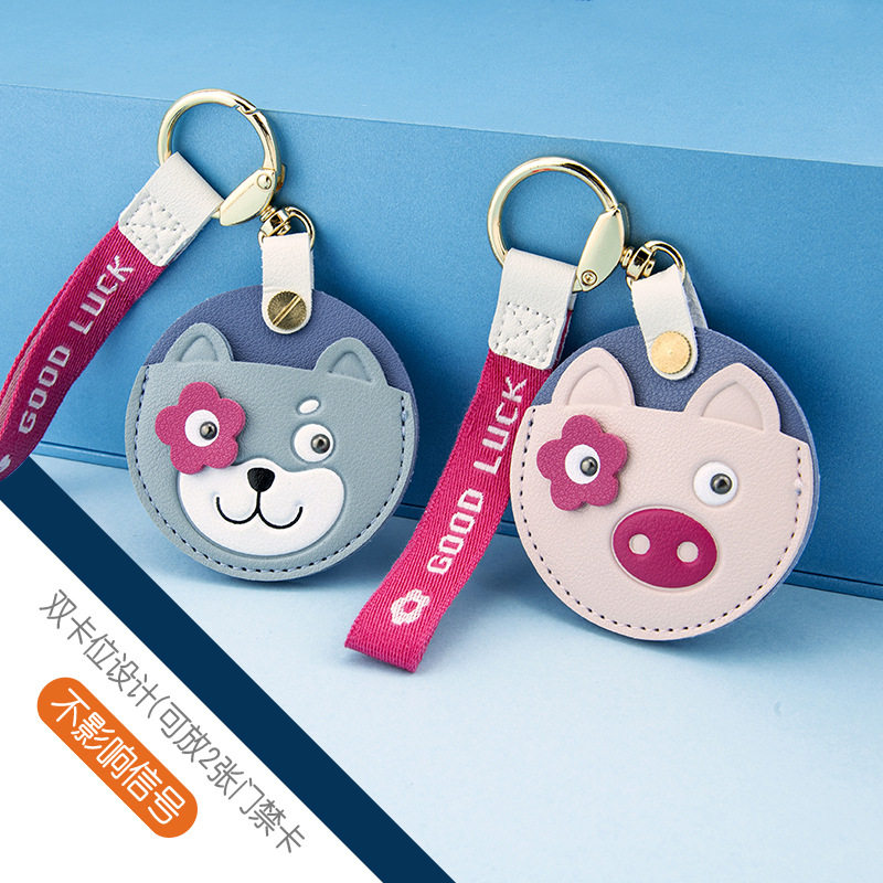 Peach Blossom Luck Keychain Pendant Mini Card Holder for Girls Exquisite, Cute and Practical Little Gift for Chinese Valentine's Day Couples
