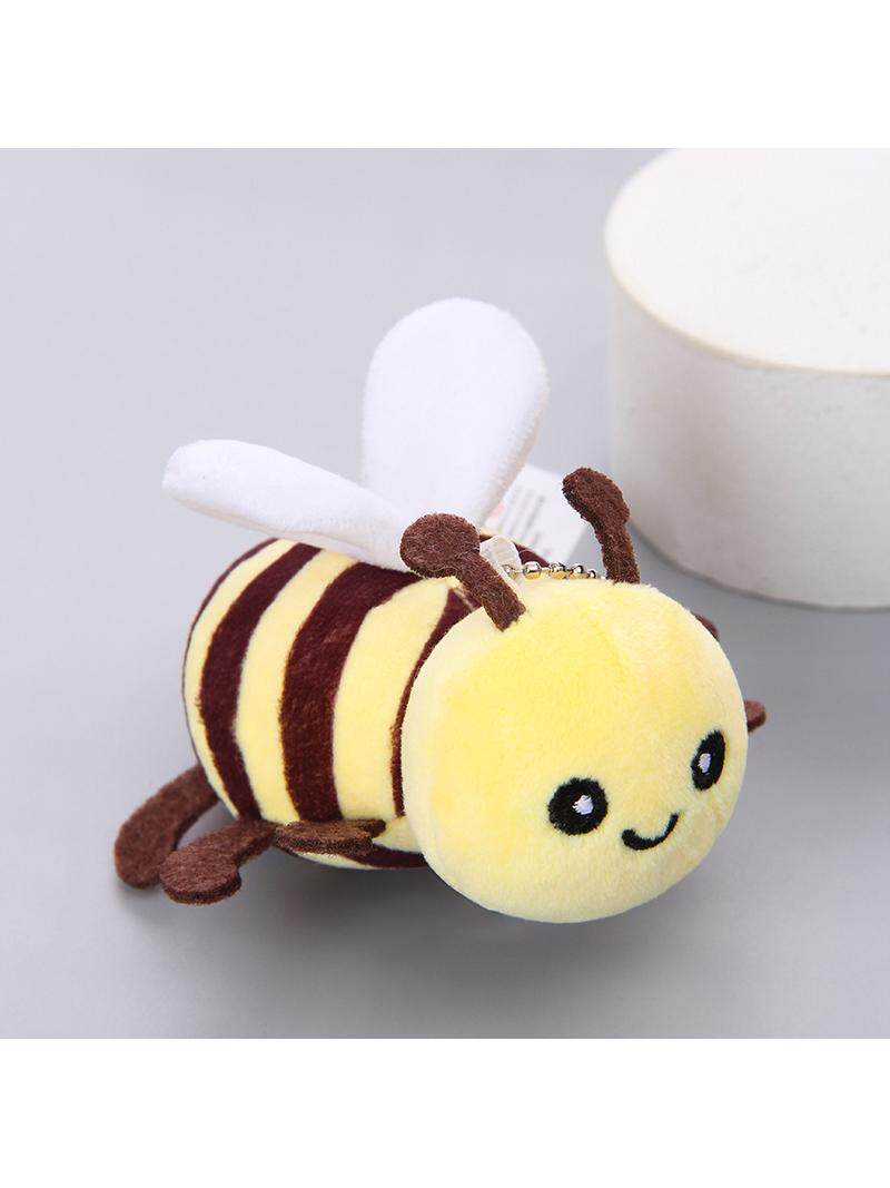 Cartoon little bee honey plush pendant for female students schoolbag bag pendant keychain trendy birthday gift for friends