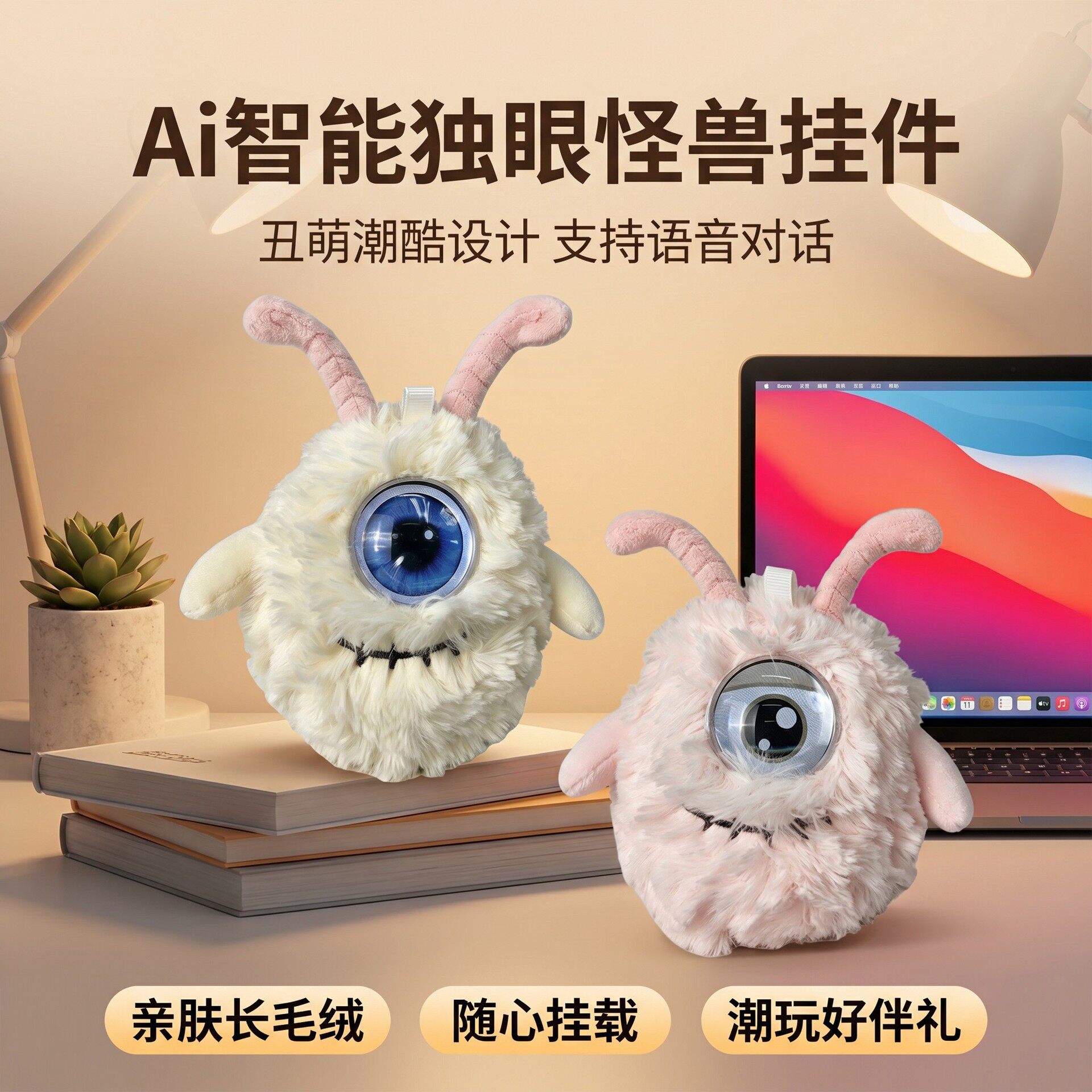 Cross-border AI plush toy emotional companion robot intelligent voice dialogue AI electronic pet bag hanging doll