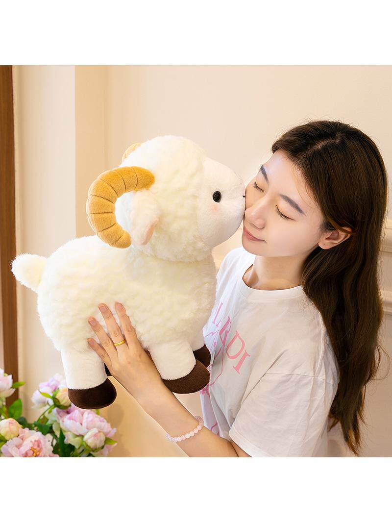 Cartoon little sheep plush toy curly lamb doll children comfort birthday gift gift