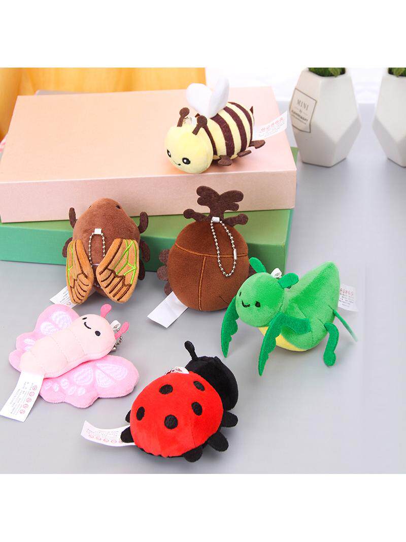 Cute doll mantis cicada plush toy bee insect doll doll keychain pendant backpack doll