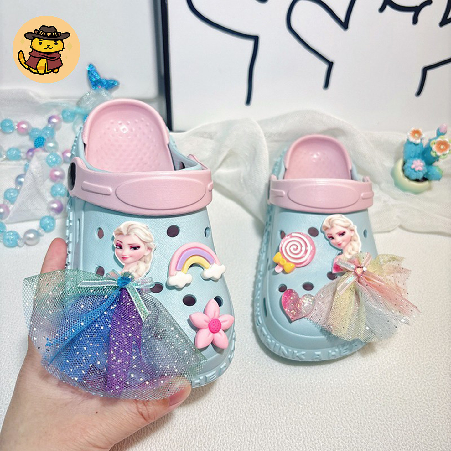 女童夏季家居沙滩外穿防滑洞洞鞋