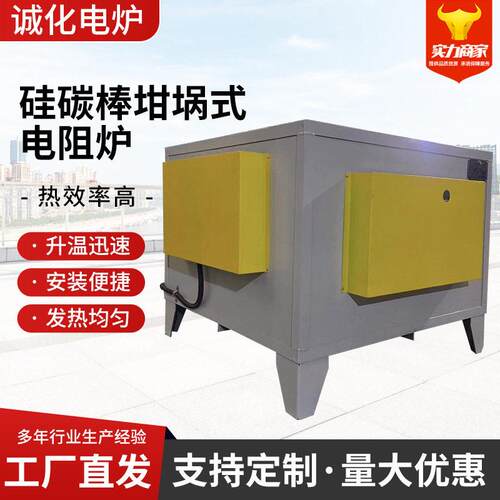 硅碳棒坩埚式电阻炉工业电炉模具煅烧炉箱式电阻炉温炉