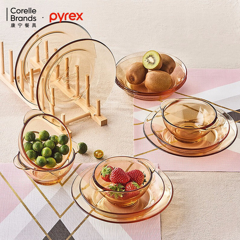 康宁餐具Pyrex耐热玻璃碗碟8件套图片
