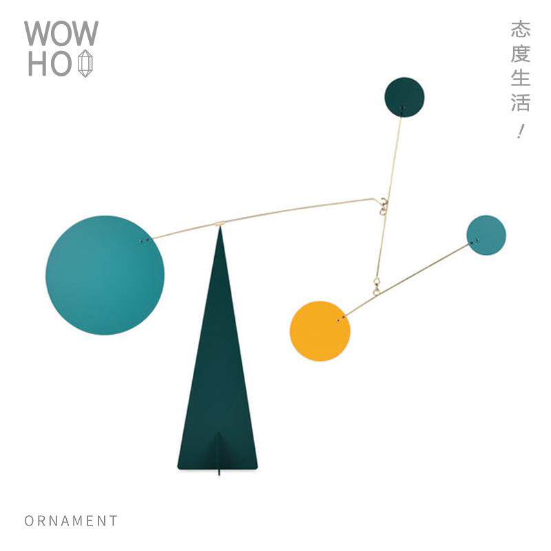WOWHOO北欧创意客厅饰品家居桌面艺术摆设动态旋转平衡摆件装饰品