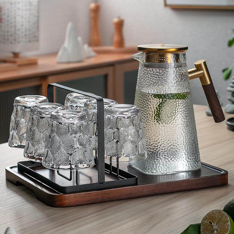 玻璃杯家用客厅耐热水杯泡茶杯牛奶杯高级感喝水杯子家庭套装待客