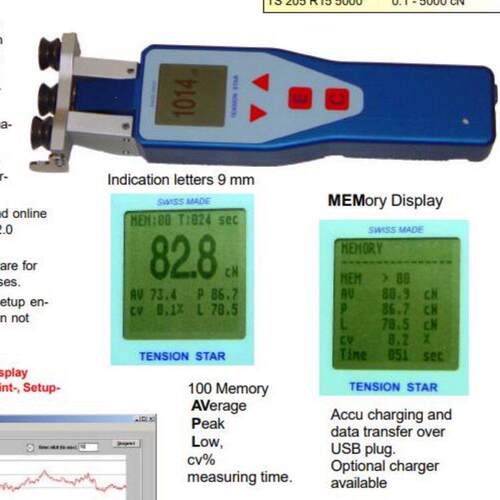 TS205R15 瑞士TensionStar 张力测试仪Measuring range 0.1to 50N