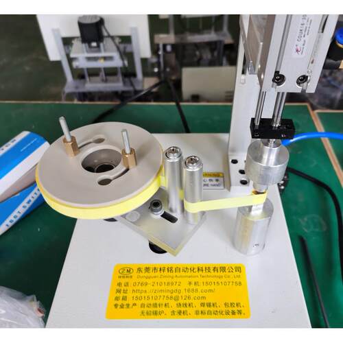 TM-1000低频变压器磁芯线包半自动包胶机非标产品的自动包胶机