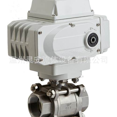 DN80电动3PC螺纹球阀 Q911F电动三片式调节丝扣不锈钢304开关球阀