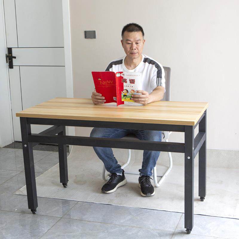 电脑桌带轮子可移动书桌办公家用床边餐桌卧室家用学习桌定制尺寸