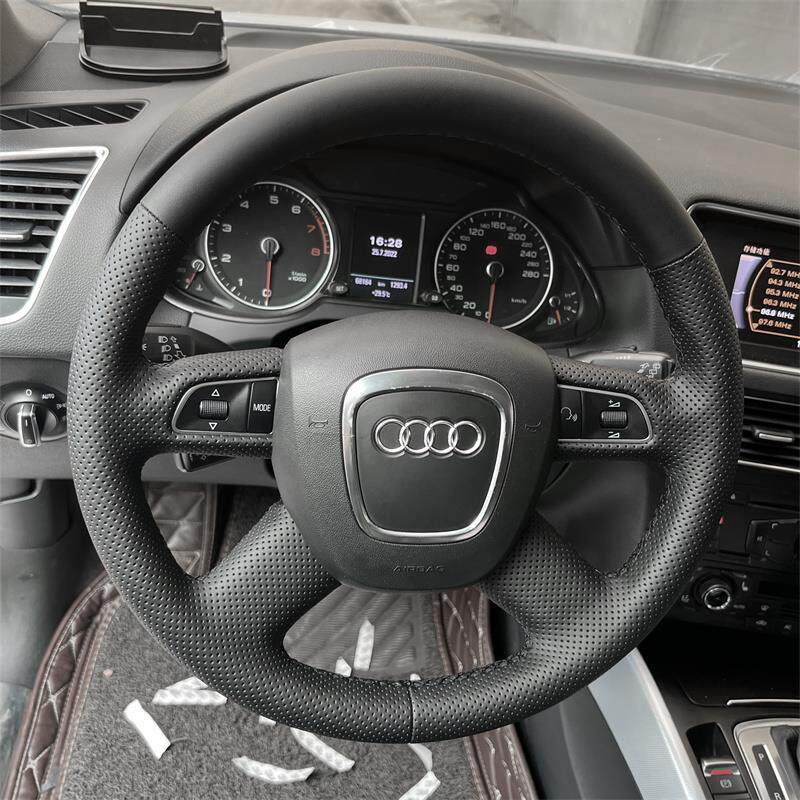 奥迪老A6L专用手缝方向盘套Q5+Q7+A4L+Q5L+Q2L+Q3+C7四季把套改装