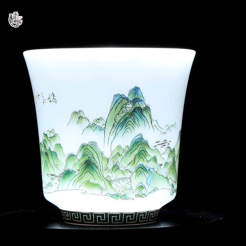 新款家用小号白瓷茶杯创意一口品杯陶瓷迷你清黄酒盅酒盏酒具套装