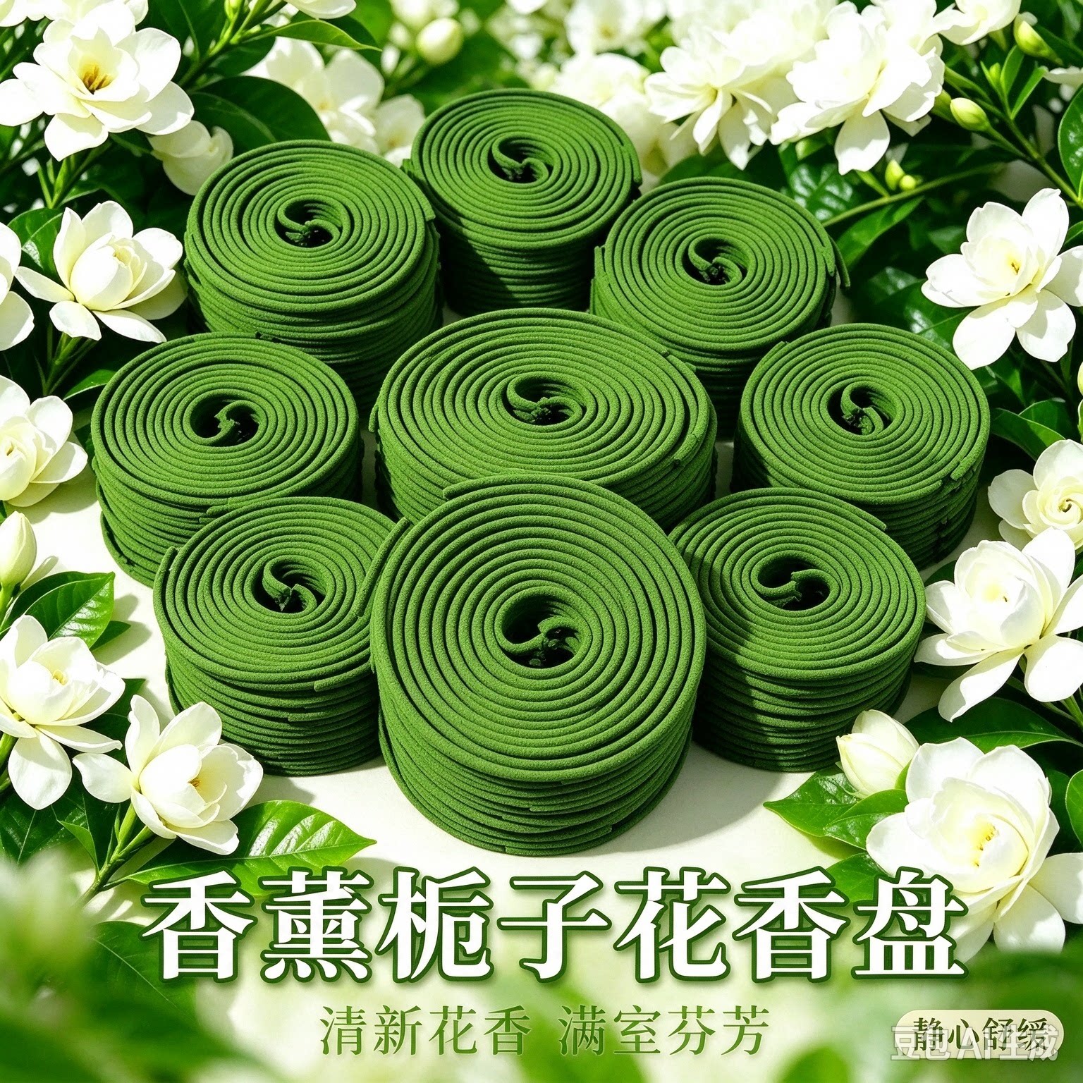 【赠送陶瓷香炉】栀子花香薰檀香家用卧室盘香室内持久留香HQ