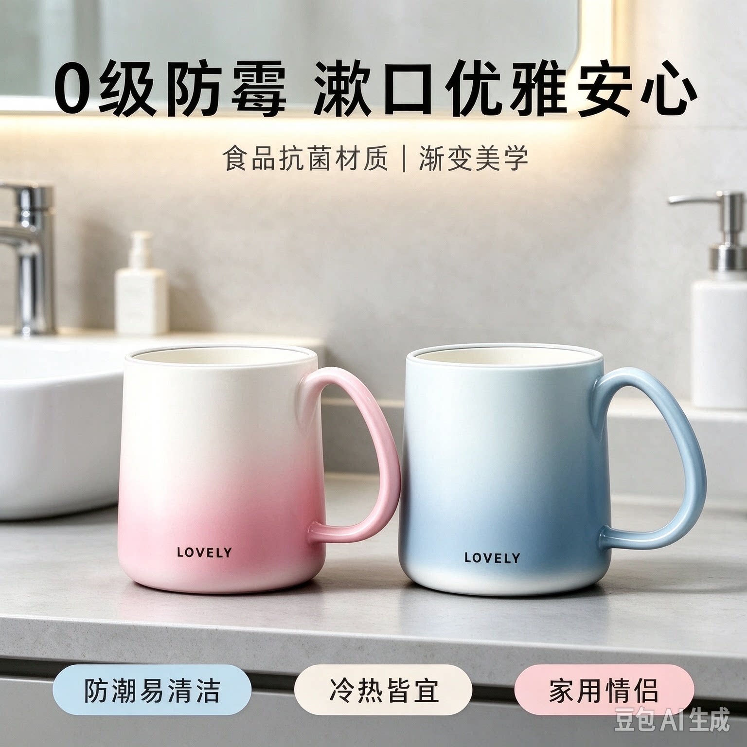 2026新款抗菌防霉漱口杯家用情侣学生加厚防摔刷牙杯洗漱杯牙缸HQ