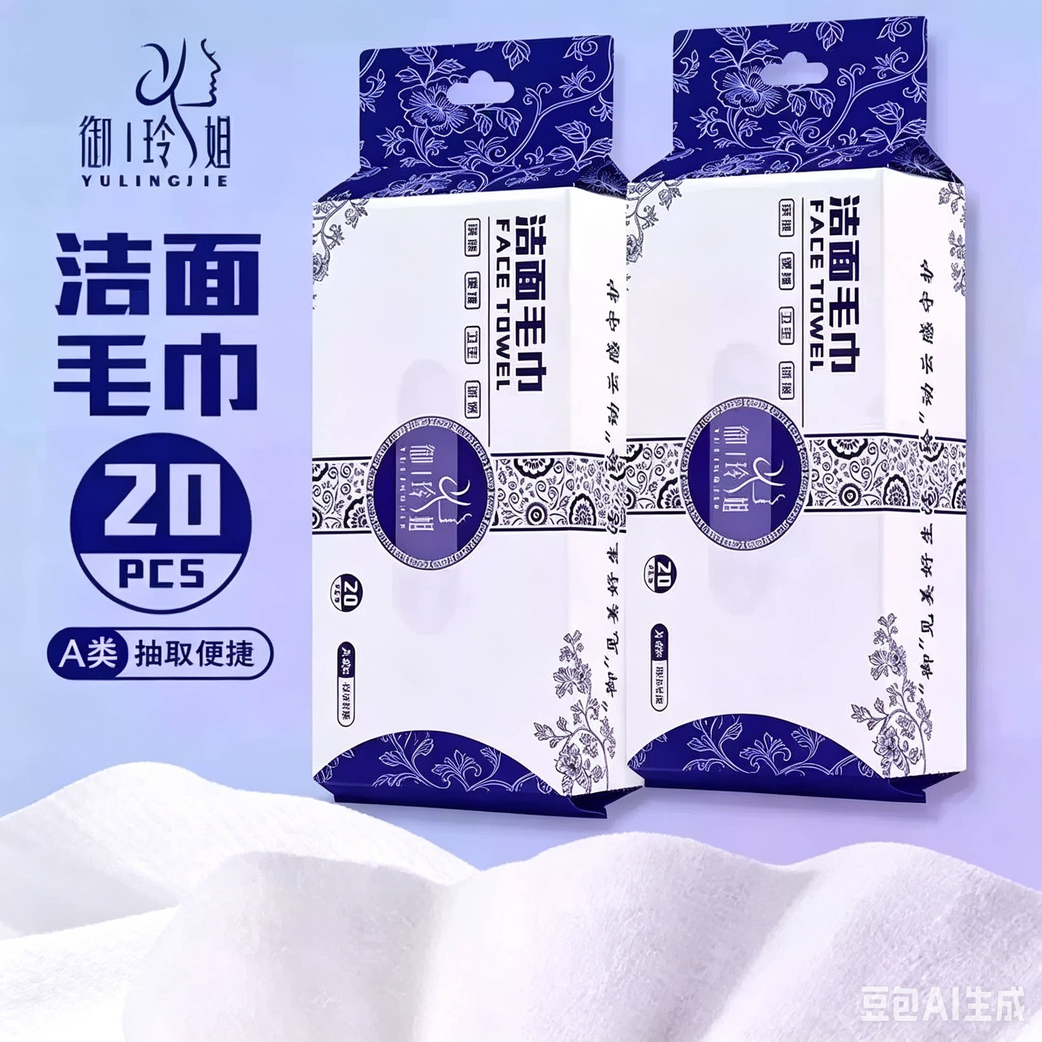 【下单立减50】洁面毛巾加大加厚洗脸巾柔软热敷抽取式擦脸巾HQ3