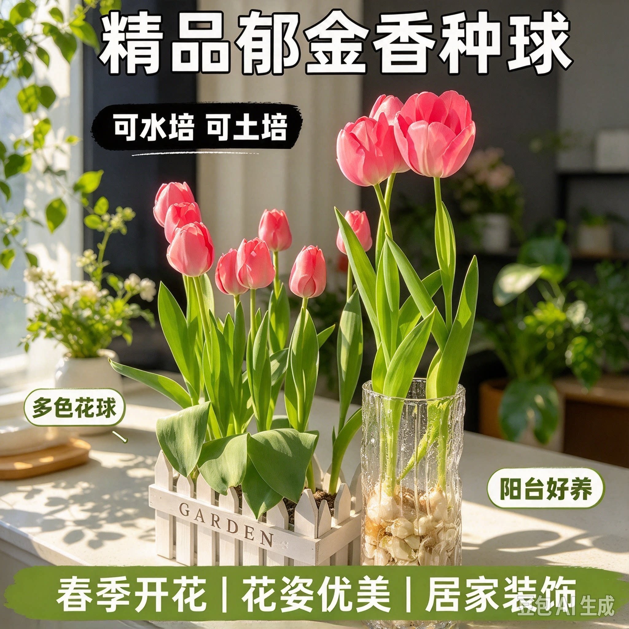 【郁金香种球】水培郁金香种球土培室内外阳台小院种植花卉球JT①