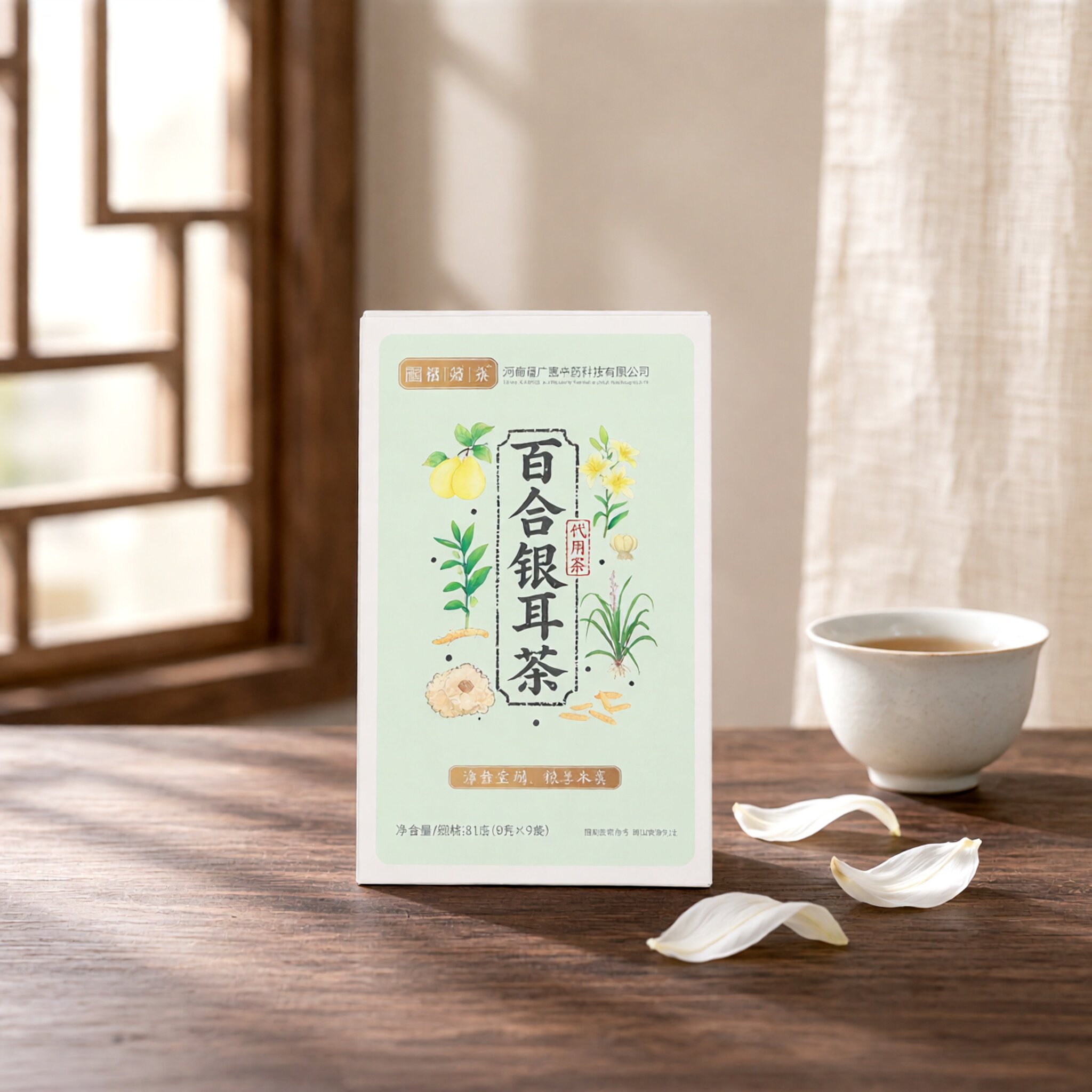 福盈养百合银耳雪梨麦冬玉竹茶清润养生